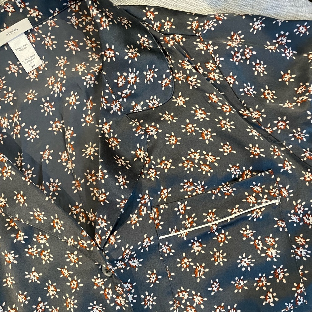 Eberjey Navy Floral Pajama Set